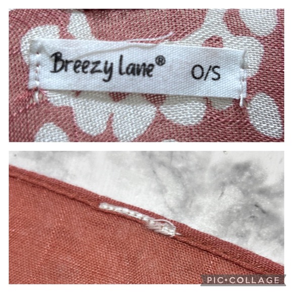 Breezy Lane Beach Boho Cover Up O/S Kimono Cardigan Indie Fringe Flowy Lagenlook - Picture 9 of 9